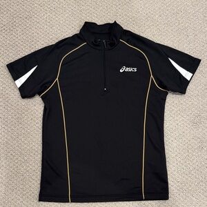 ASICS Men's Black and Gold Training shirt
